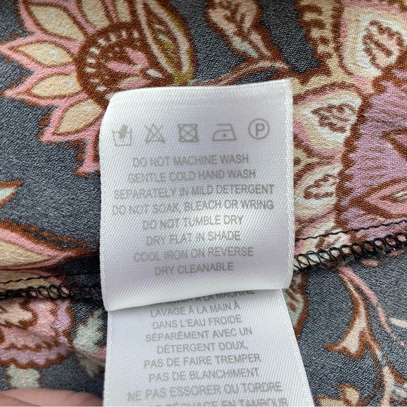 Anthropologie x Kachel Mixed Floral Print Long-Sleeve Midi Dress Black Sz 2 EUC - Picture 13 of 16